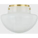 Lilou 1 Light 13 inch Aged Brass Flush Mount Ceiling Light